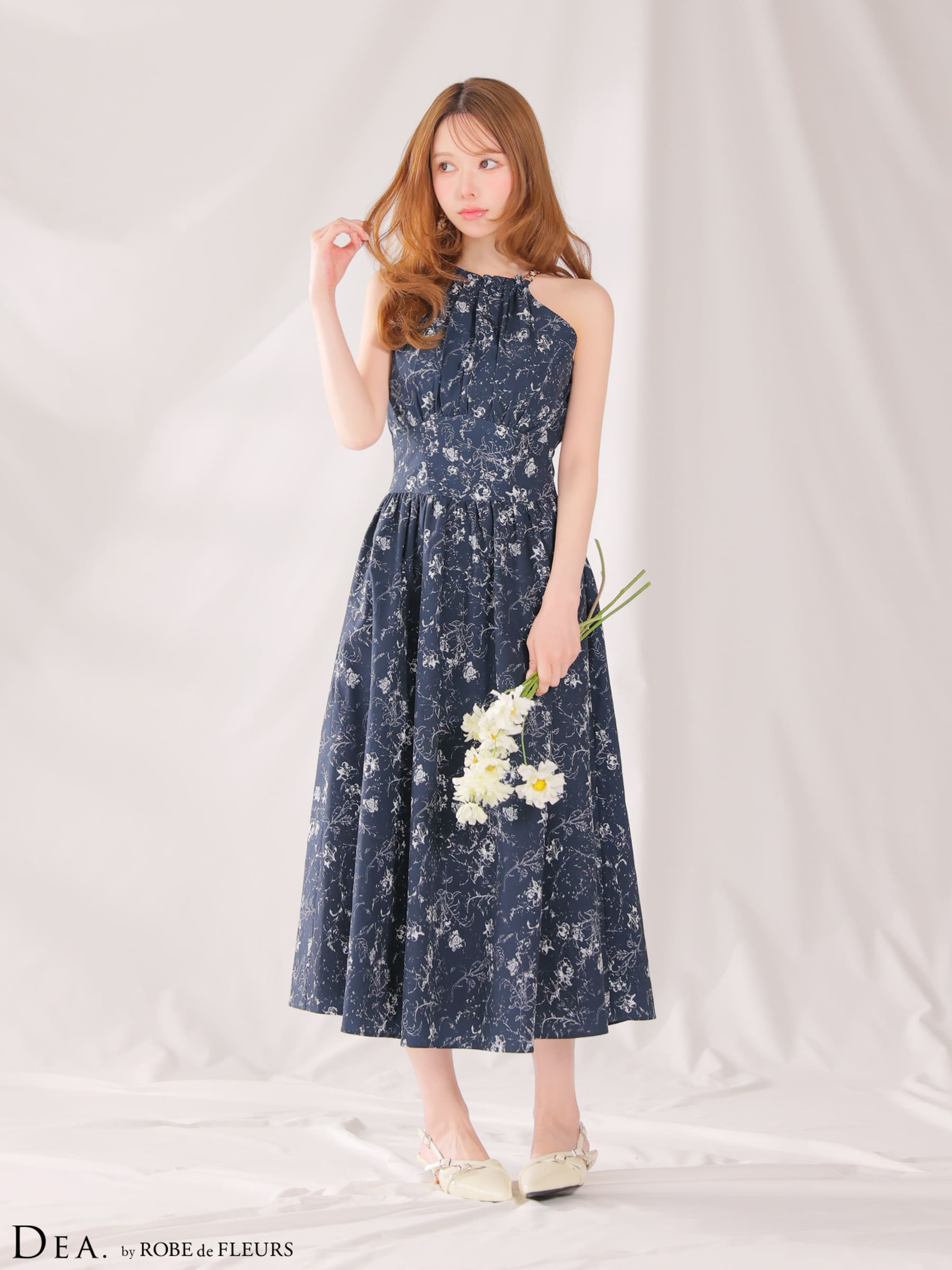DEA by ROBE de FLEURS 花柄フレアロングドレス 予約商品【9月上旬入荷予定】【DEA.by ROBE de FLEURS/ディア