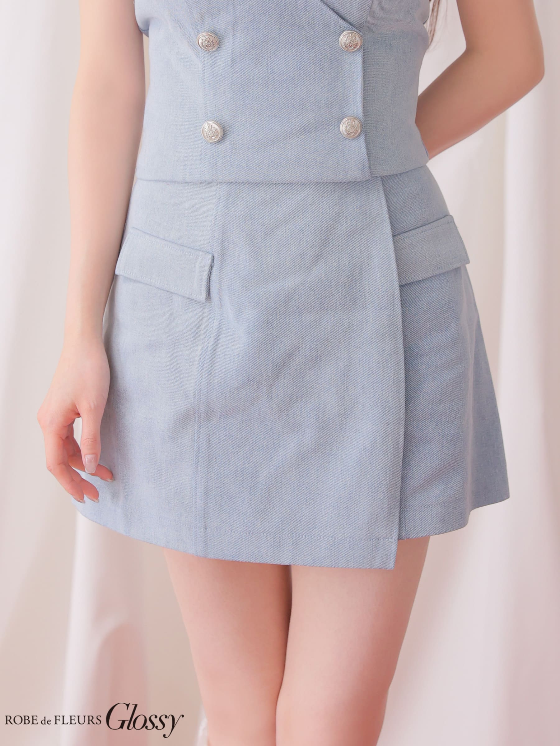 Glossy by ROBE de FLEURS/グロッシー】デニム セットアップ トレンチ