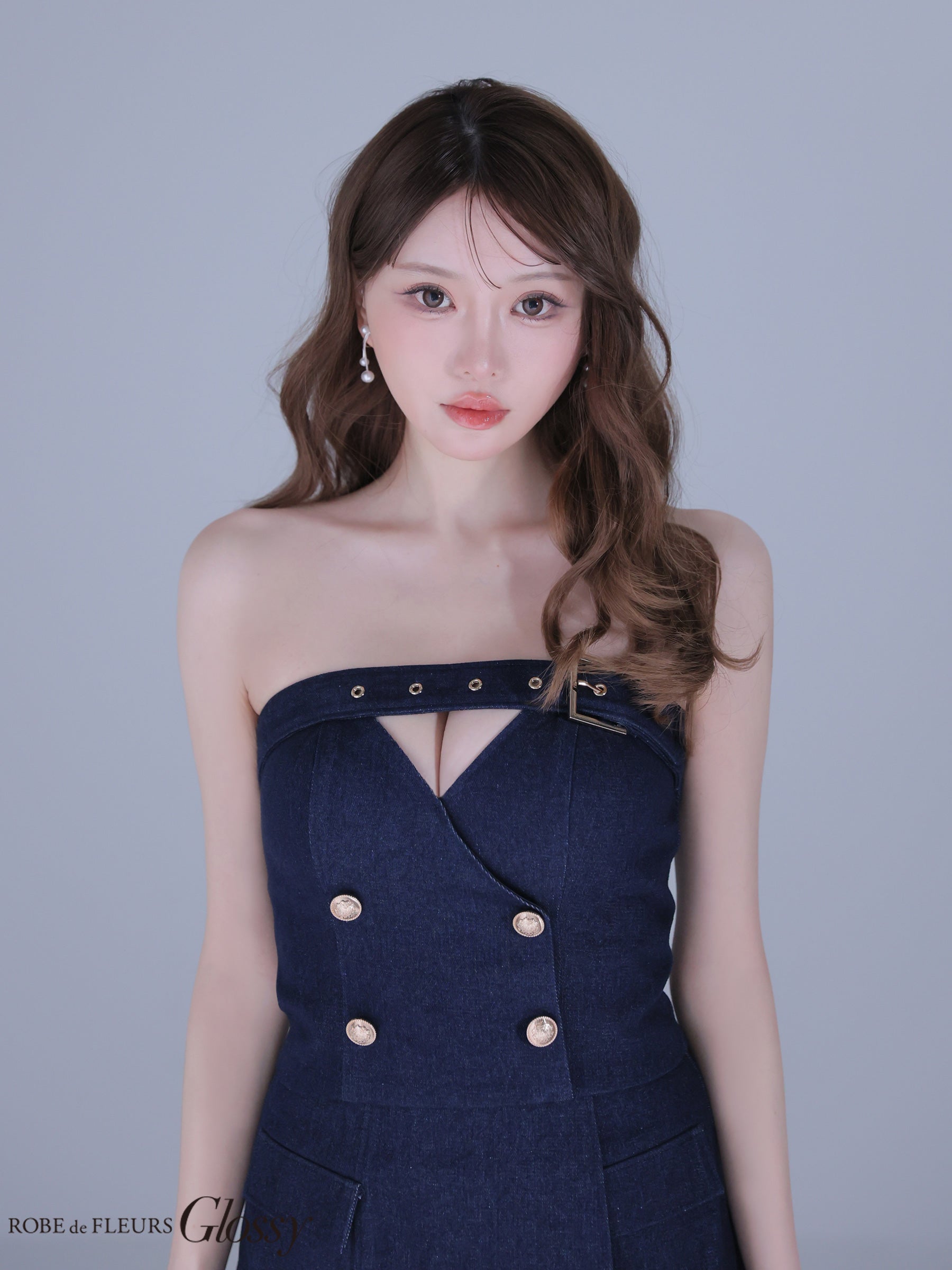 Glossy by ROBE de FLEURS/グロッシー】セットアップ トレンチ ベルト