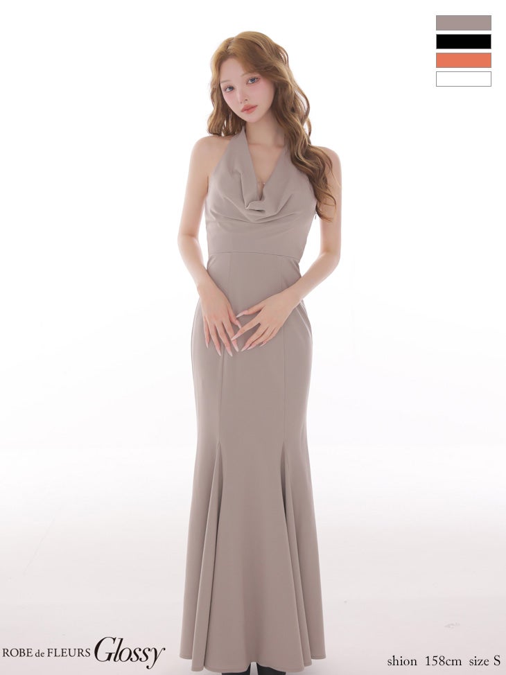 robe de fleurs glossy ドレス　M レッド　イルマ　ヴュート XSサイズあり【ROBE de FLEURS/ローブドフルール】サテン/ ビジュー