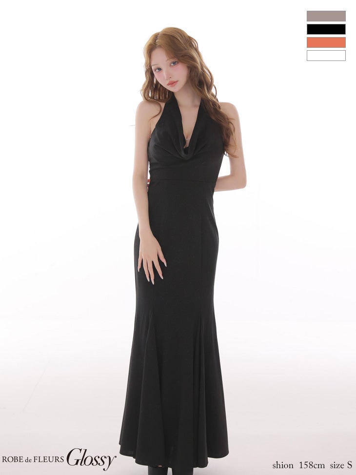 Glossy by ROBE de FLEURS/グロッシー】ホルターネック ドレープ Glossy by ROBE de FLEURS/グロッシー】ホルターネック ドレープ