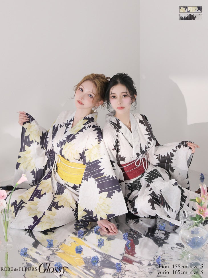 予約商品【5月下旬入荷予定】【セパレート浴衣】【Glossy by ROBE de
