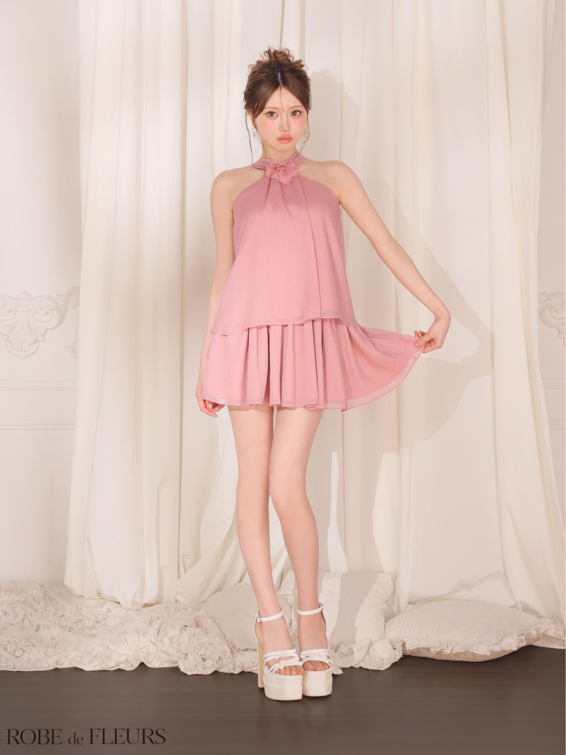 ROBE de FLEURS ピンク M ホルターネック R631502 000000031121-17.jpg?size=m&w=
