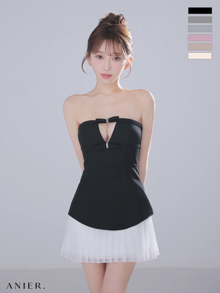 予約商品【7月下旬入荷予定】【ANIER./アニエル】ビジューリボン ベア