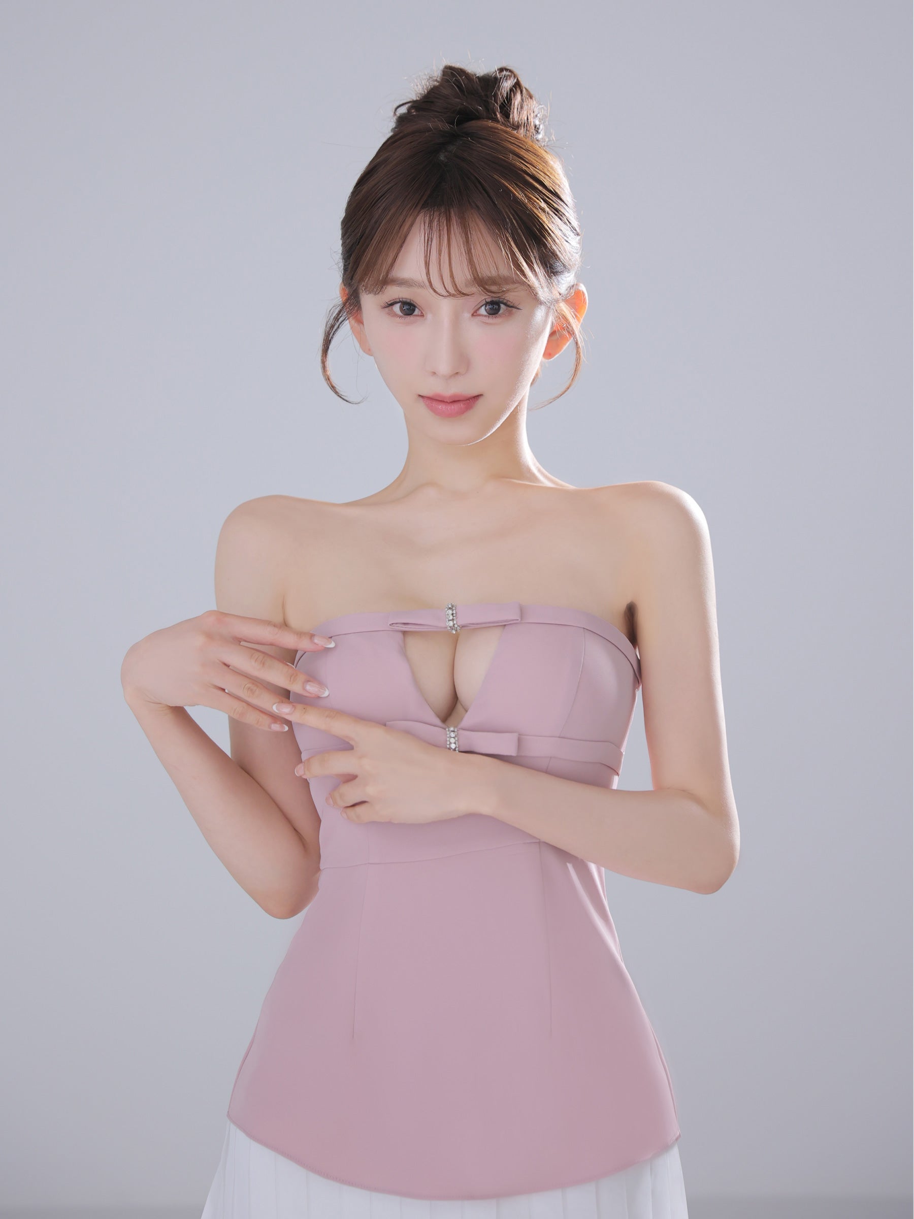 ANIER./アニエル　シフォンホルダーネック　バストカットアウト　ドレス 予約商品【7月下旬入荷予定】【ANIER./アニエル】バストカット