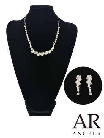 アクセサリー Angel R エンジェルアール ドラマチックパール クリスタルビジューチェーン アクセサリー2点SET