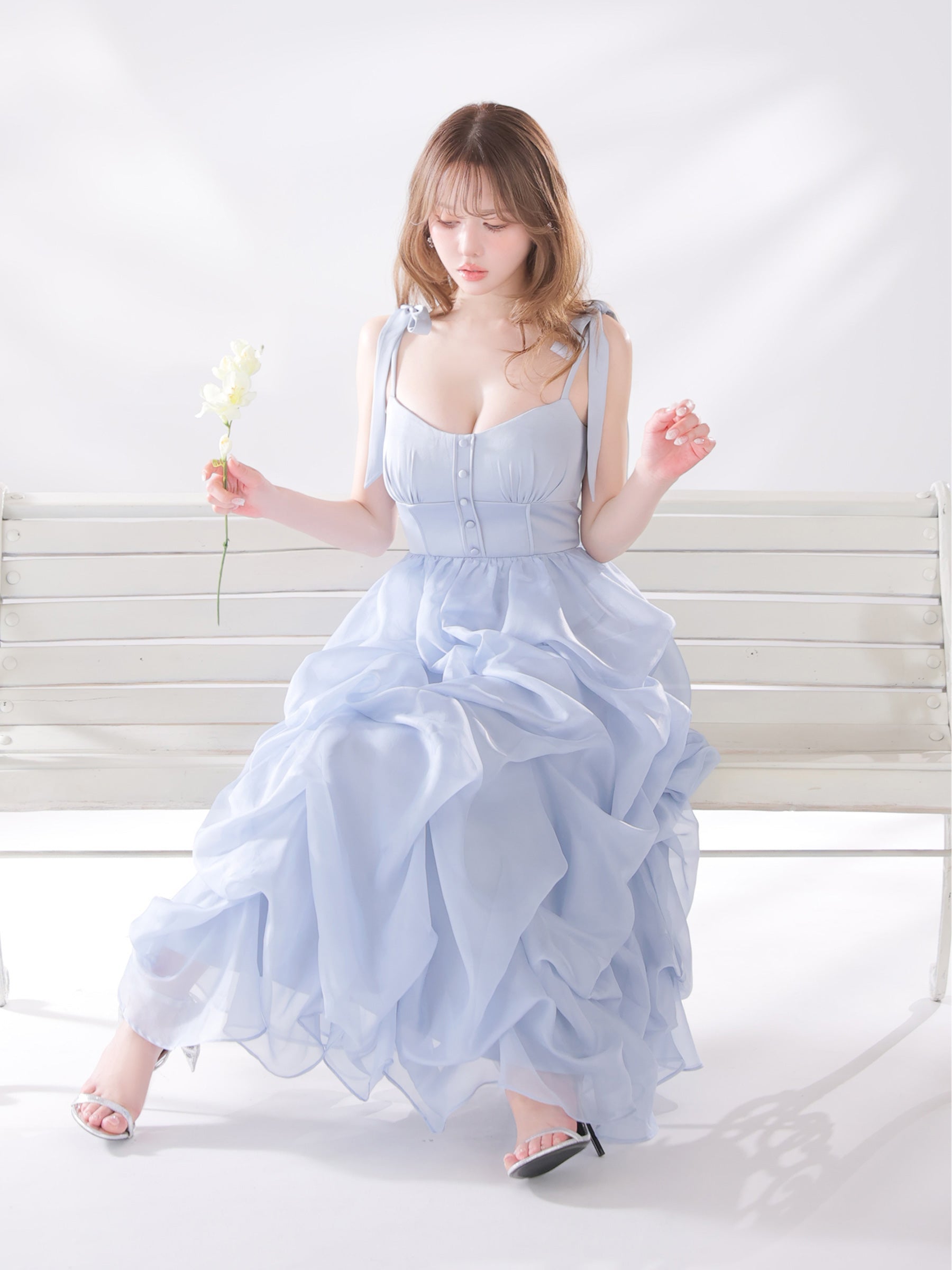 【ROBEdeFLEURS/ローブドフルール】キャミソール サテンリボン 予約商品【8月上旬入荷予定】【ROBEdeFLEURS/ローブドフルール
