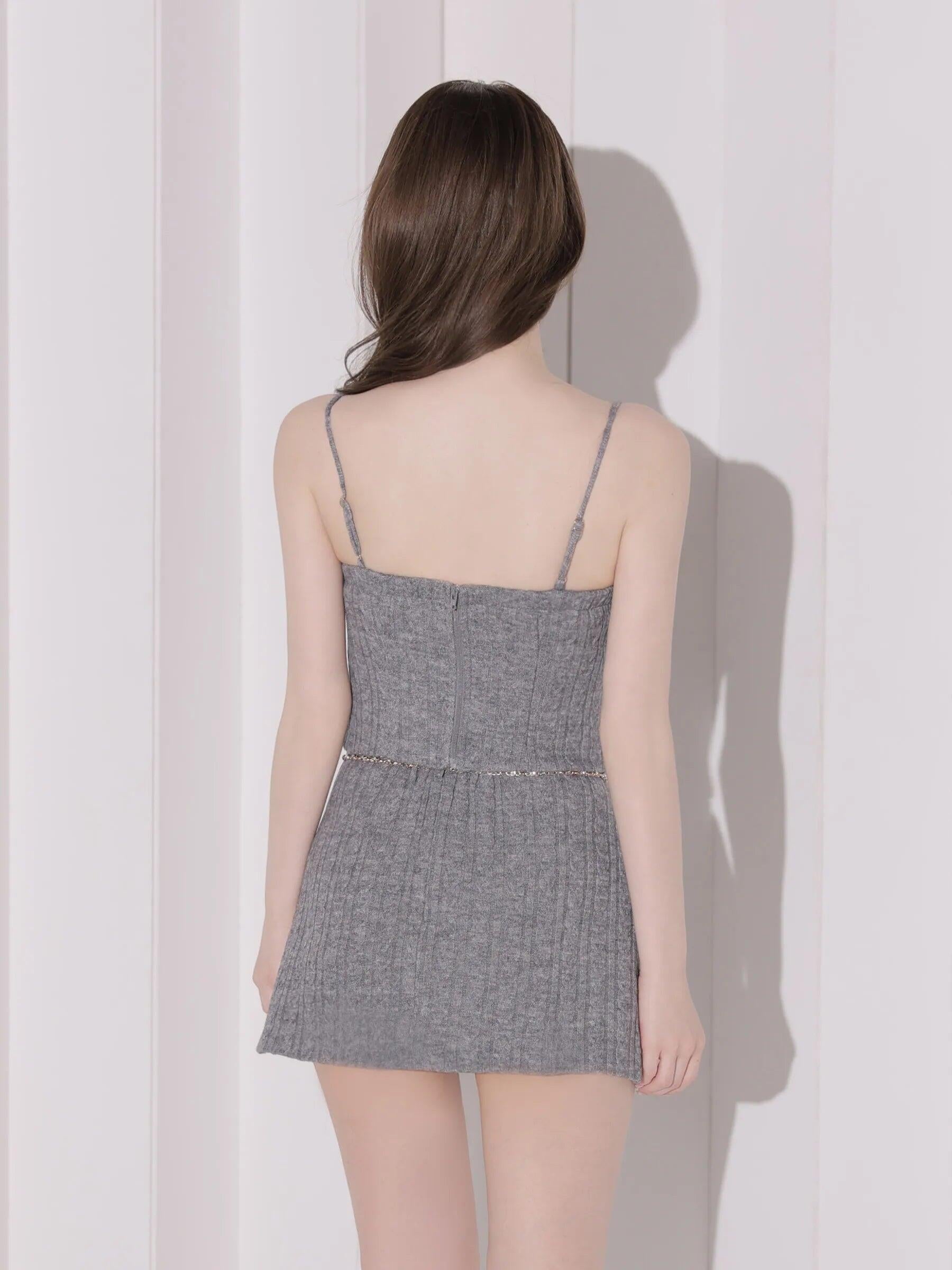 Glossy by ROBE de FLEURS/グロッシー】キャミソール ジップデザイン