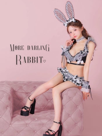 コスプレ 勝負下着 Deco Lingerie デコランジェリー ROBE de FLEURS ローブドフルール バニー フリル リボンチェック柄 ツイード ガーリー ランジェリー 6点セット 