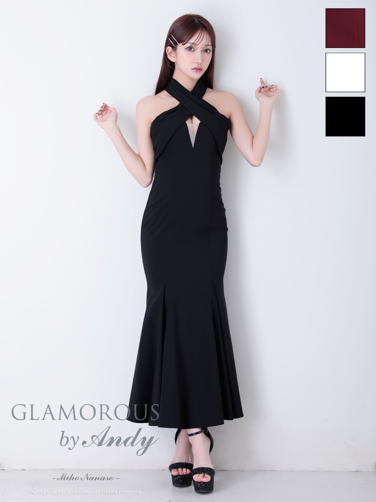 GLAMOROUS/グラマラス】クロス ホルターネック バストシアー ワン