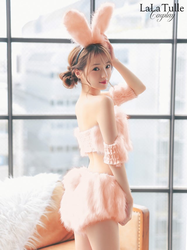 コスプレ ふわふわ ファー セクシー ラブリー セットアップ バニーガール 衣装5点セット